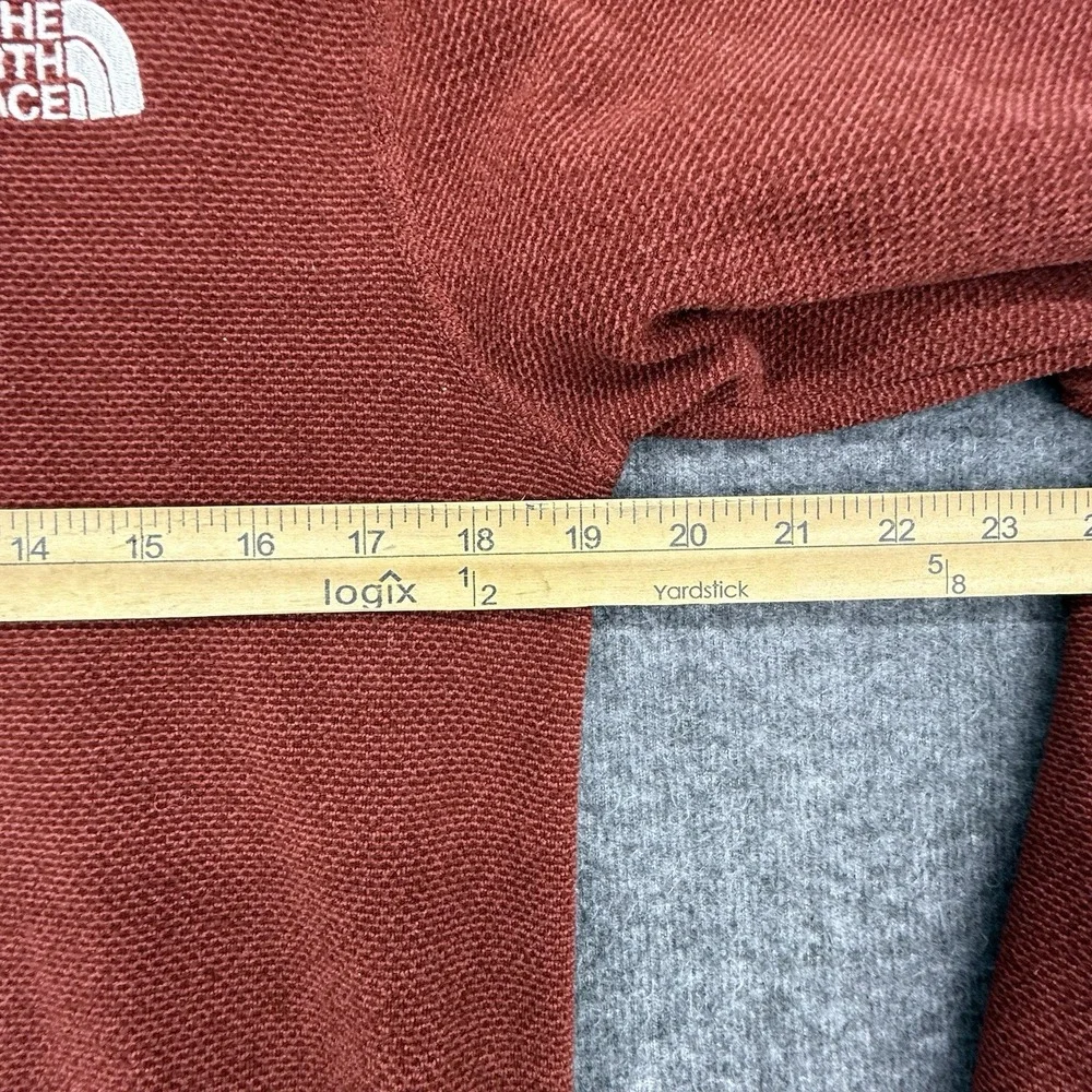 The North Face Pullover Men S Red 1/4 Zip Fleece Outdoors Embroidered‎ Dome